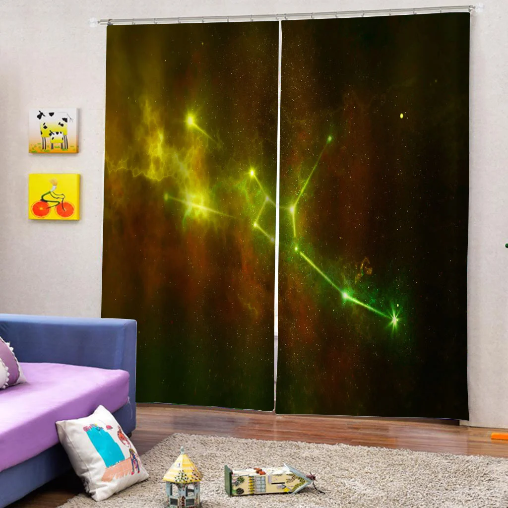 

3D Curtain Blackout Creative Living Room Bedroom Printing Cortinas Drapes Dream Kids Room Cortinas