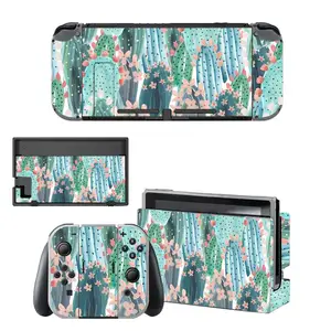 vinyl skin screen sticker anime cactus skins protector for nintendo switch ns console controller stand holder dock sticker free global shipping