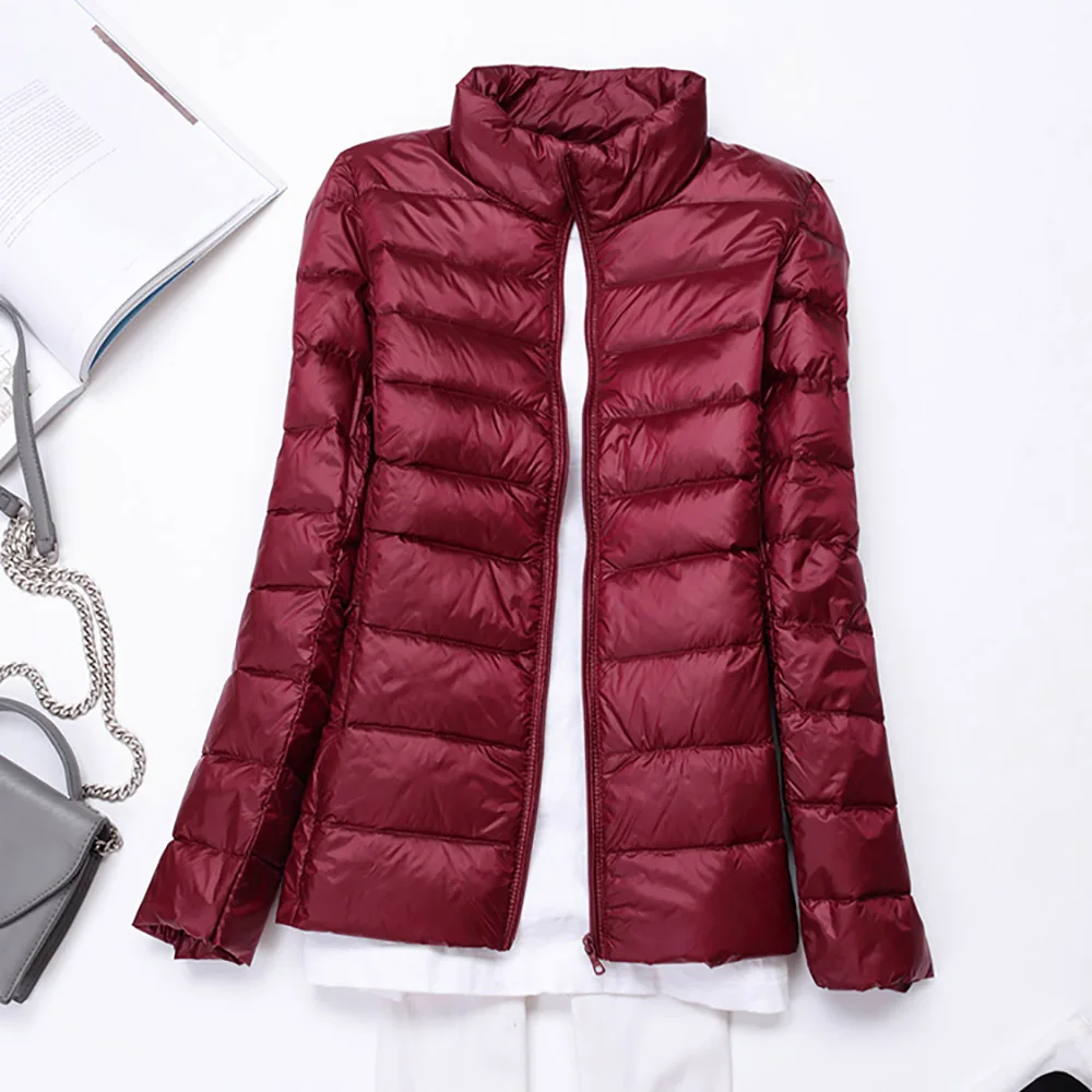 

Autumn Womens Jacket Black Basic Jacket for Women Ladies Coat Pink Duck Down Female Jackets Winter Indoor Short Coats Parkas