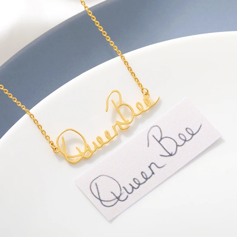 Оригинальное ожерелье для рукописного письма значимое с индивидуальной