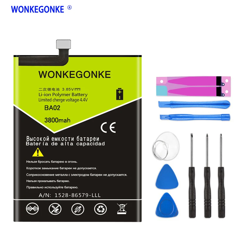 Аккумулятор WONKEGONKE BA02 для телефона Meizu Meilan M3E новейшие батареи +