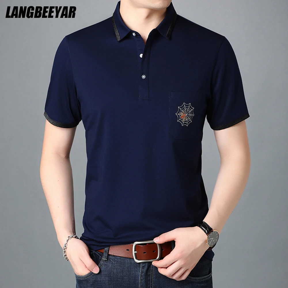 

2021 Top Quality New Summer Brand Mens Polo Shirts Designer Plain Short Sleeve Casual Tops Fashions Man Clothing