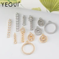 yegui m1011jewelry accessories18k gold platedcopper metalrhodium platedzirconscharmsdiy earringsjewelry making10pcslot