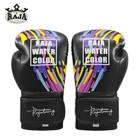 raja 6oz childrens boxing gloves judo combat training graffiti pattern muay thai glove pu mma gloves boxing training
