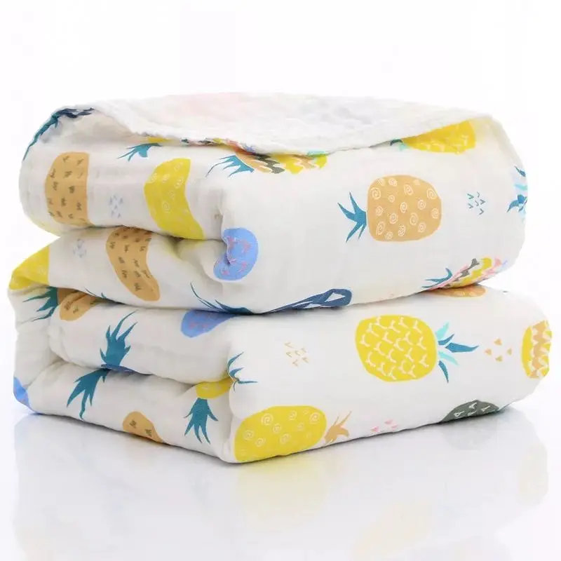 

High-Density Towel Bath Towels Six-Layer Bubble Gauze Cotton Baby Blankets Bewborn Bedding Envelope For Discharge