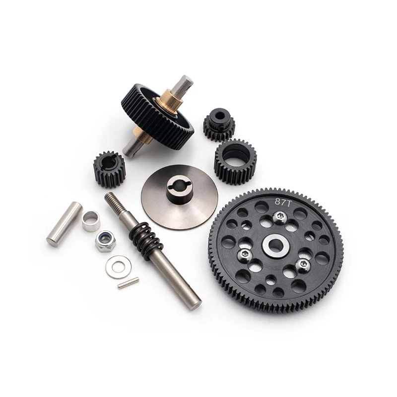 KYX Racing Hardened Steel Heavy Duty 87T/22T Spur Gear Set Upgrades for RC Crawler Car Axial Wraith SCX10 Gearbox Transmission