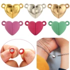 5 компл.лот ювелирные аксессуары Сердце сильная Магнитная застежка соединитель Концевая застежка для кожаного шнура Diy Парные браслеты ожерелья