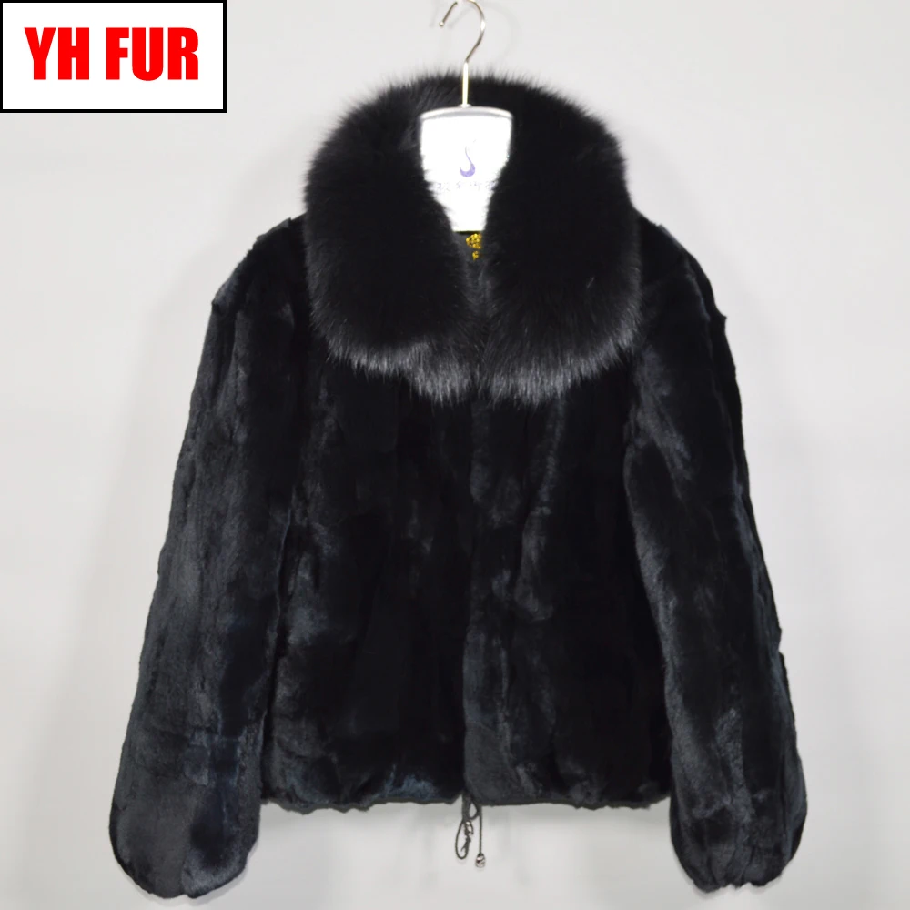 Новый стиль женские зимние теплые мягкие качественные Настоящий мех кролика