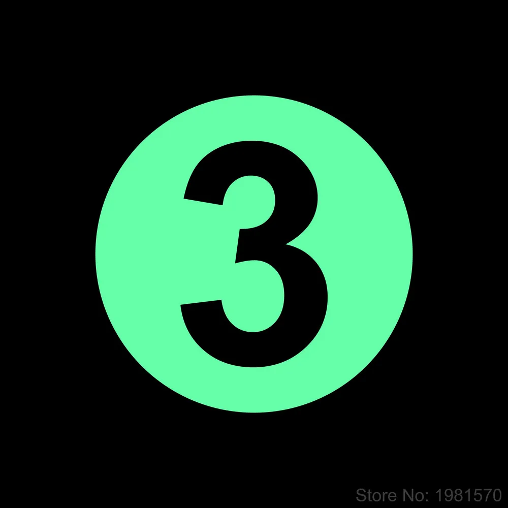 Наклейка со светящимися цифрами s наклейка с круглыми для дома квартиры