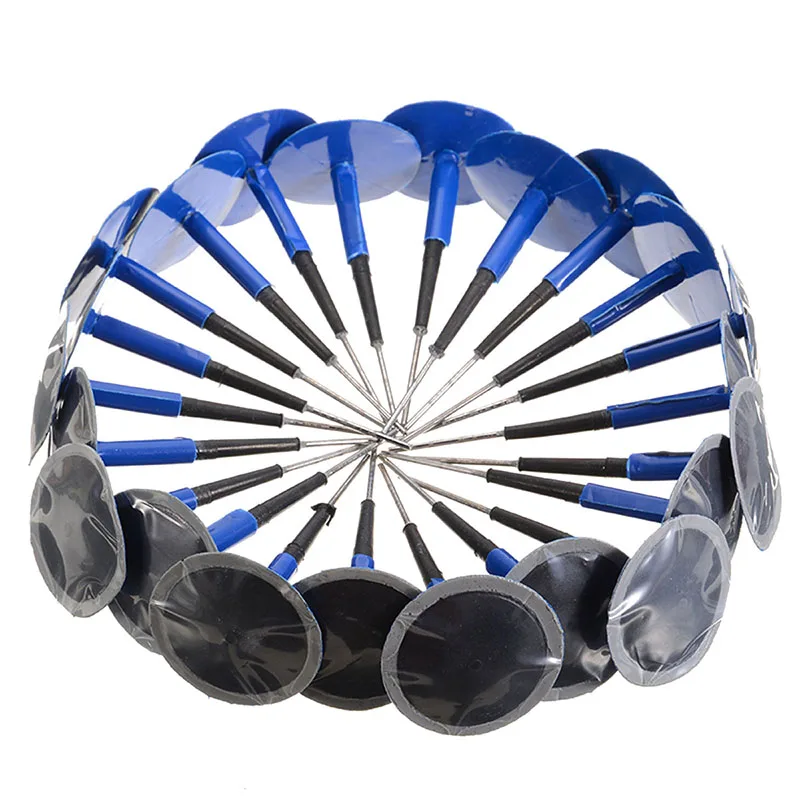 

24pcs 36mm Vehicle Tubeless Tyre Puncture Repair Kit Wired Mushroom Plug Patch Tire Repair Tools Set