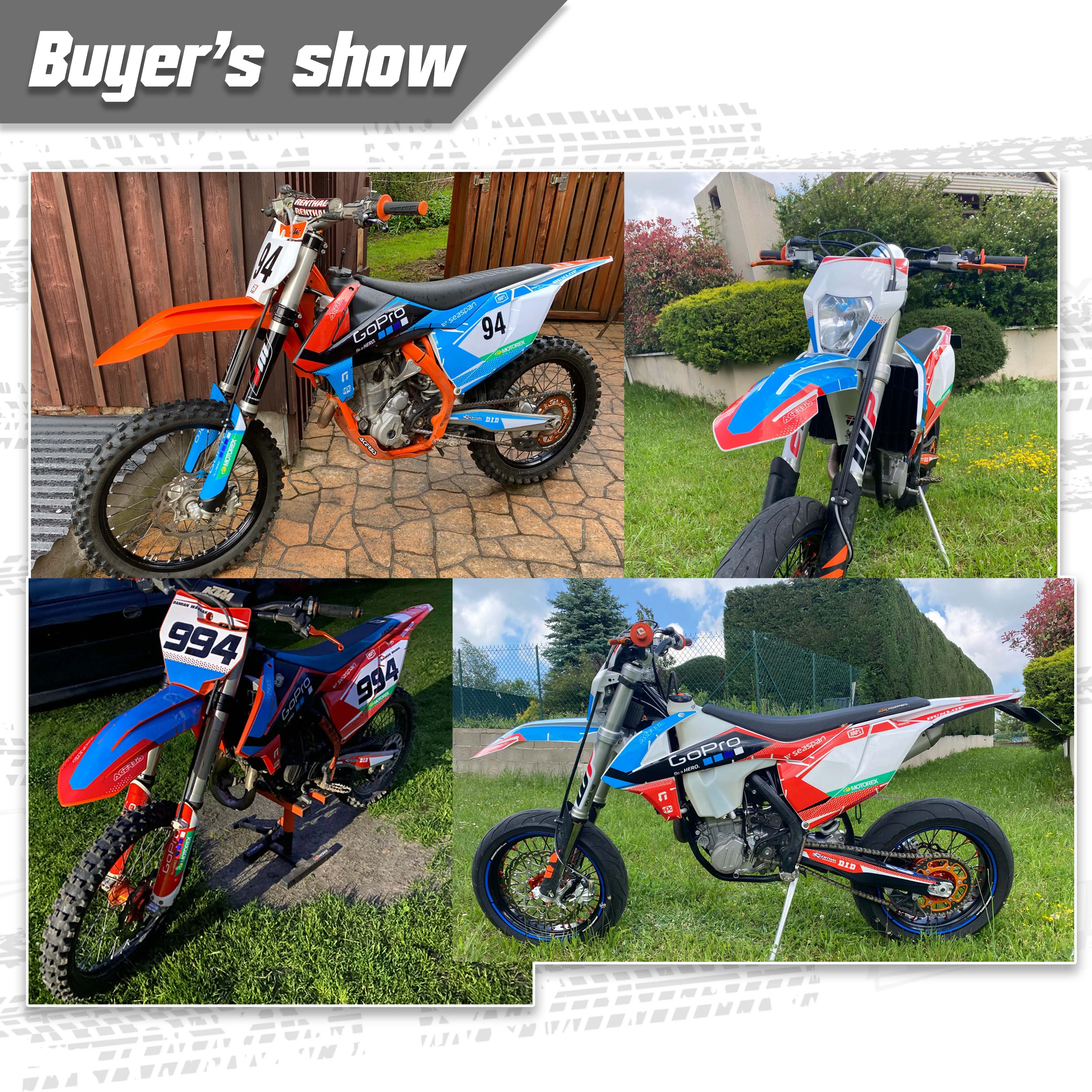 MCHMFG для KTM EXC F 125 250 300 450 530 2008 2009 2010 2011 полностью графические Наклейки на заднюю