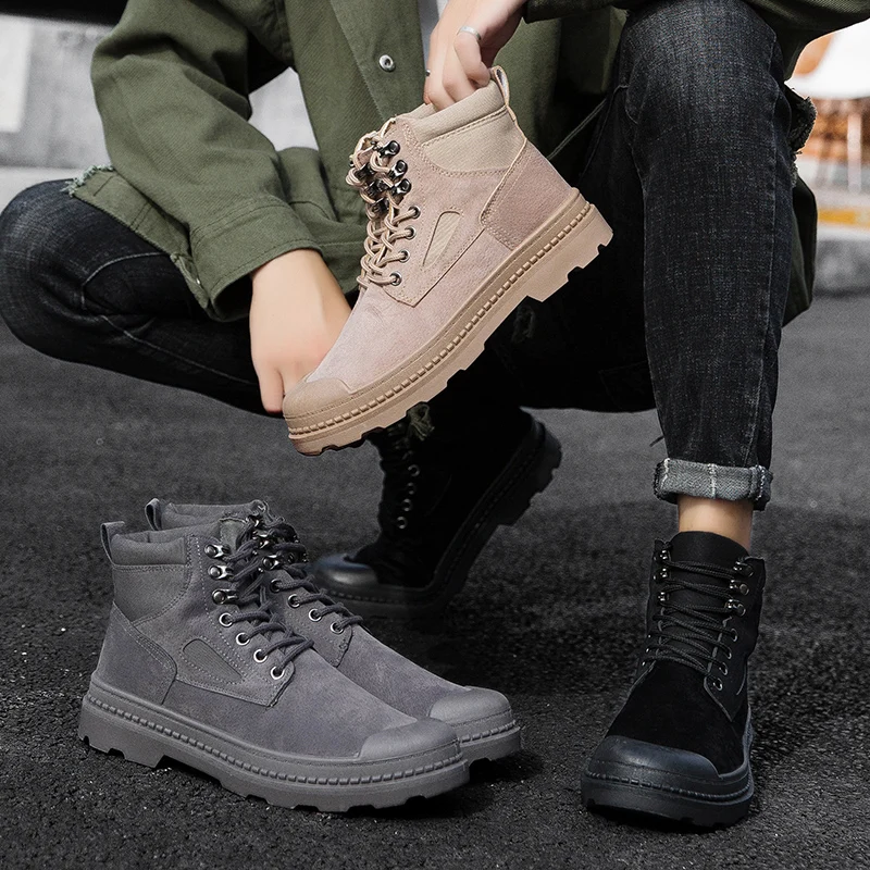 Лидер продаж Новинка теплые мужские зимние ботинки высококачественная