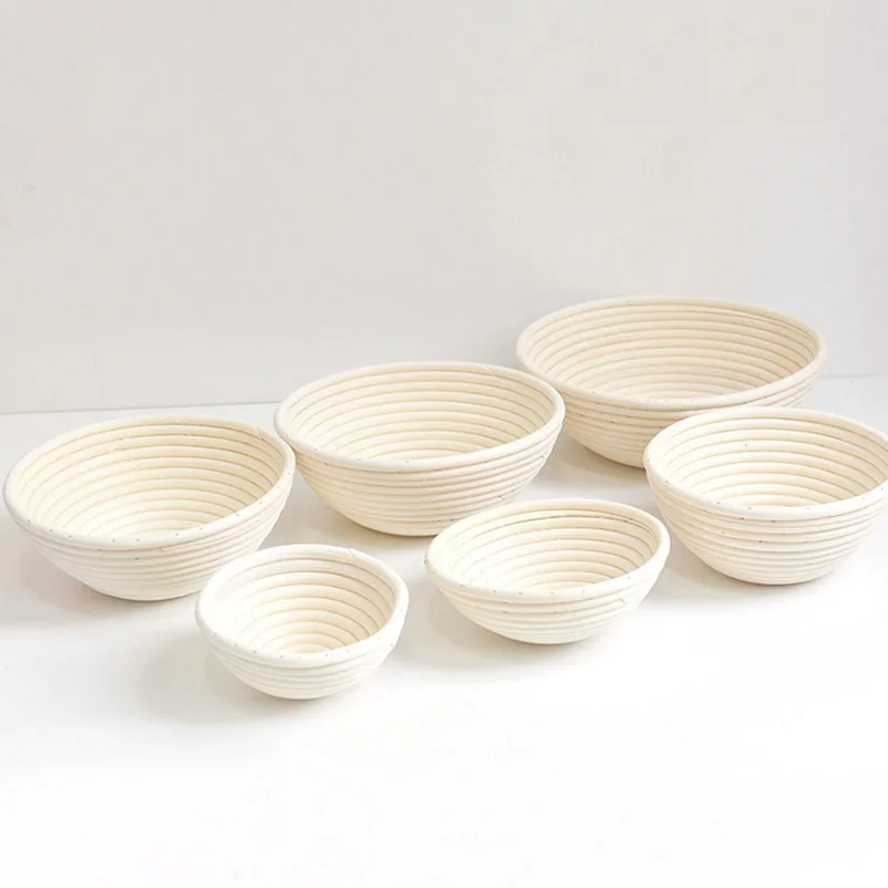 Ручная работа ротанговая хлебная корзина для выпечки теста круглая/Овальная