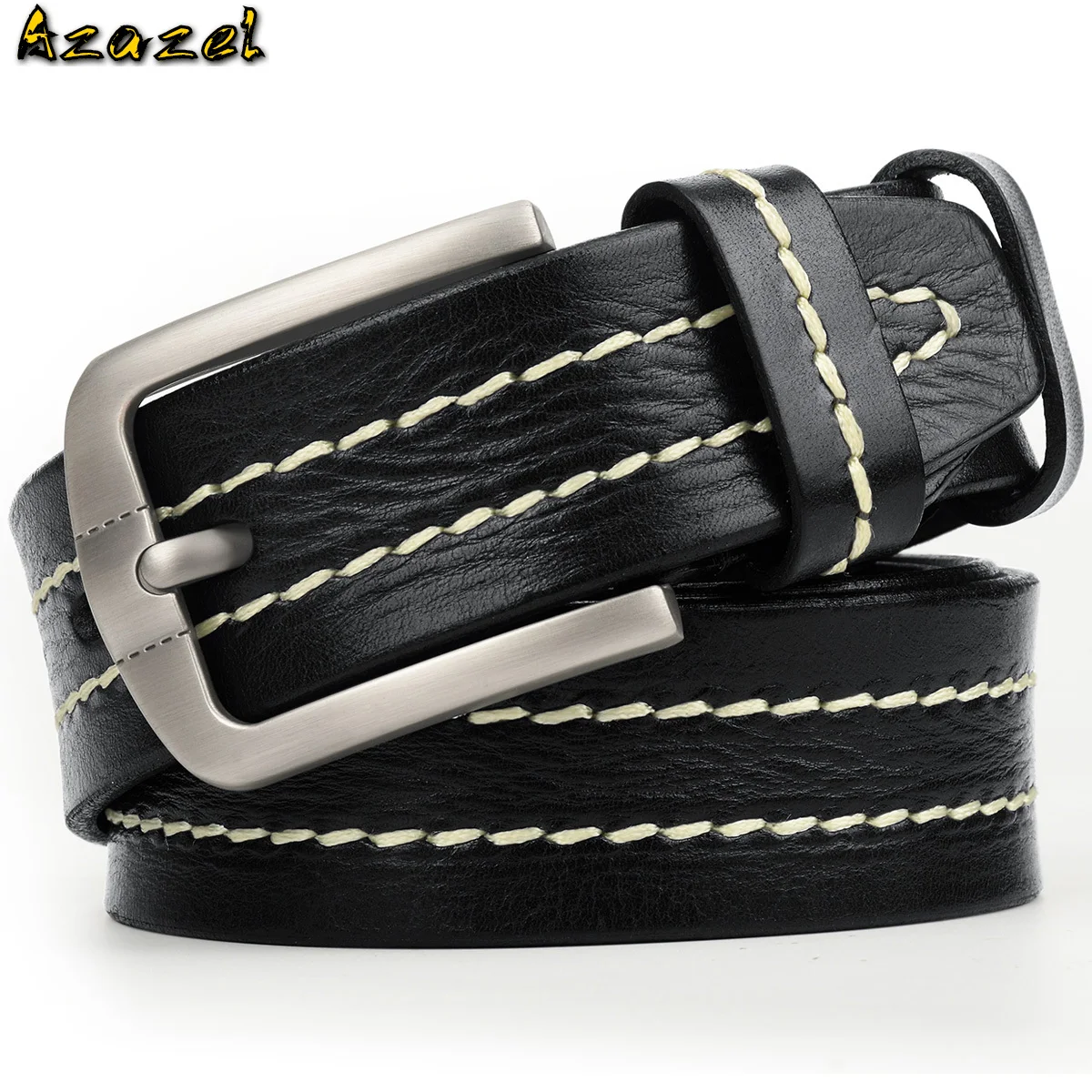 Azazel Men High Quality Genuine Leather Belt Luxury Designer Belts Men Cowskin Fashion Strap Male Jeans For Man Cowboy