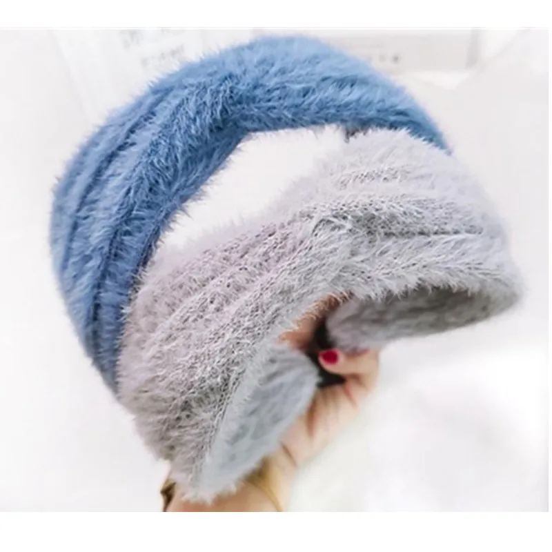 

Women Headband Cross for Winter Hair Accessories Solid Wool Knitting Hairband Adults Headdress Hairband Women Headwear Head Band