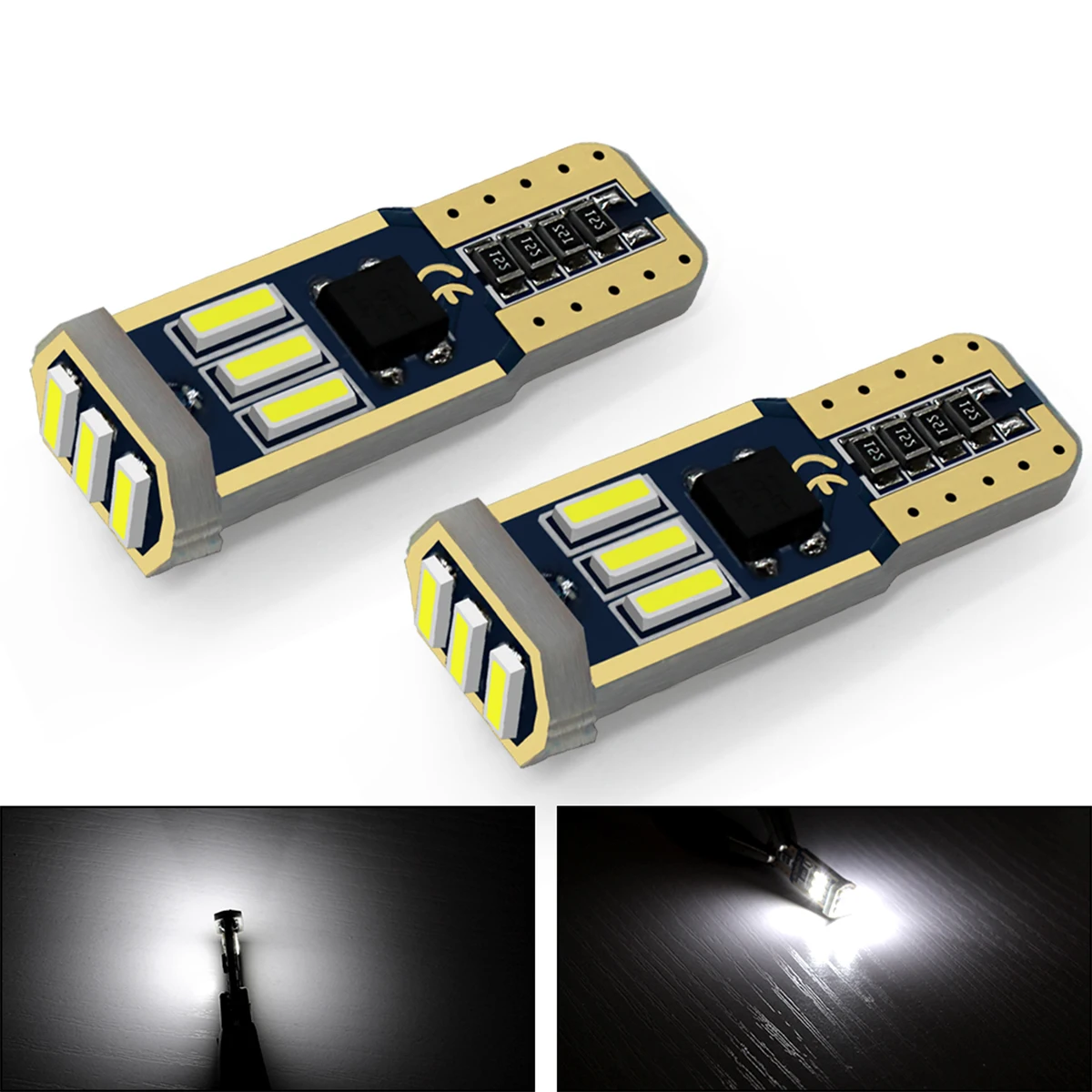 

2 шт. W5W светодиодный Canbus 4014 9Smd Автомобильный Номерной светильник 12 В Белый T10 светодиодный автомобильный дневной ходовой свет