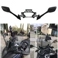motorcycle modified bracket side mirrors for yamaha xmax 250 300 400 125 cnc aluminum front stand holder phone bracket gps plate