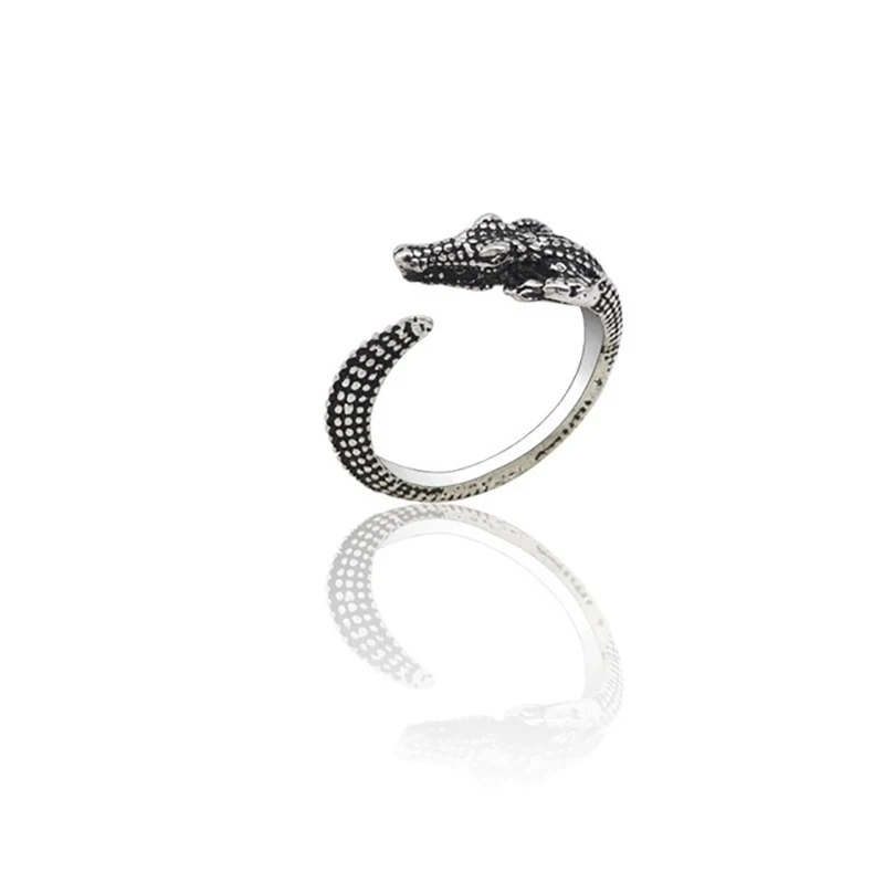 

Fashionable And Delicious Adjustable Crocodile-shaped Ring Men's And Women's Jewelry Finger Animal Ring
