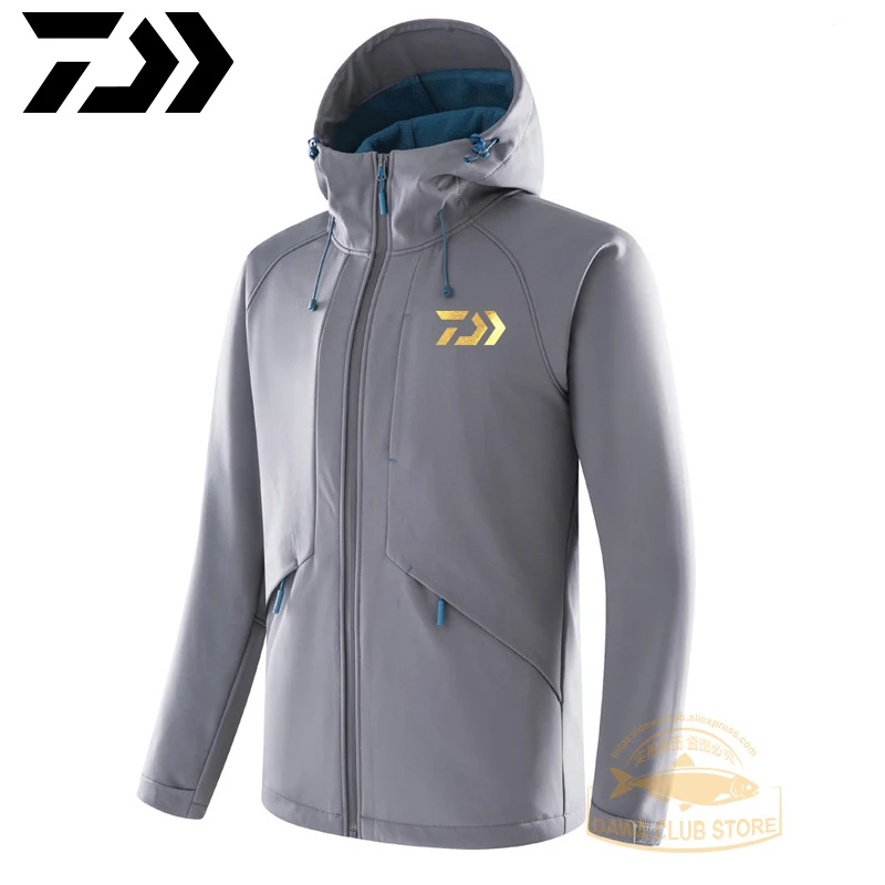 

2020 DAWA Fishing Jacket Winter Waterproof Cycling Fishing Clothing Men Warm Fleece Fishing Coat Windbreak Jacket clothes