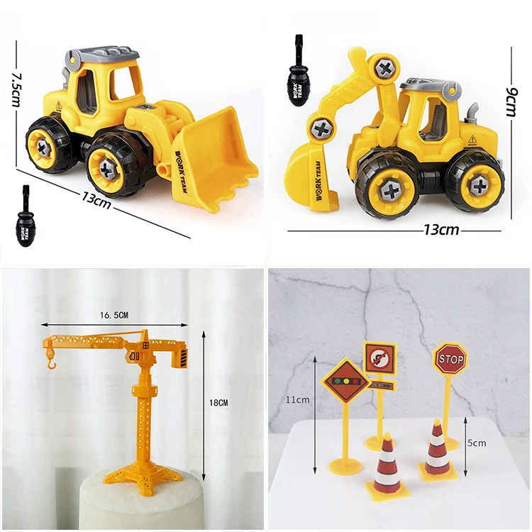 

Инженерная машина для украшения тортов, машина для копания тортов, фотоэлемент, украшение для вечеринки в честь Дня Рождения, детские игрушки