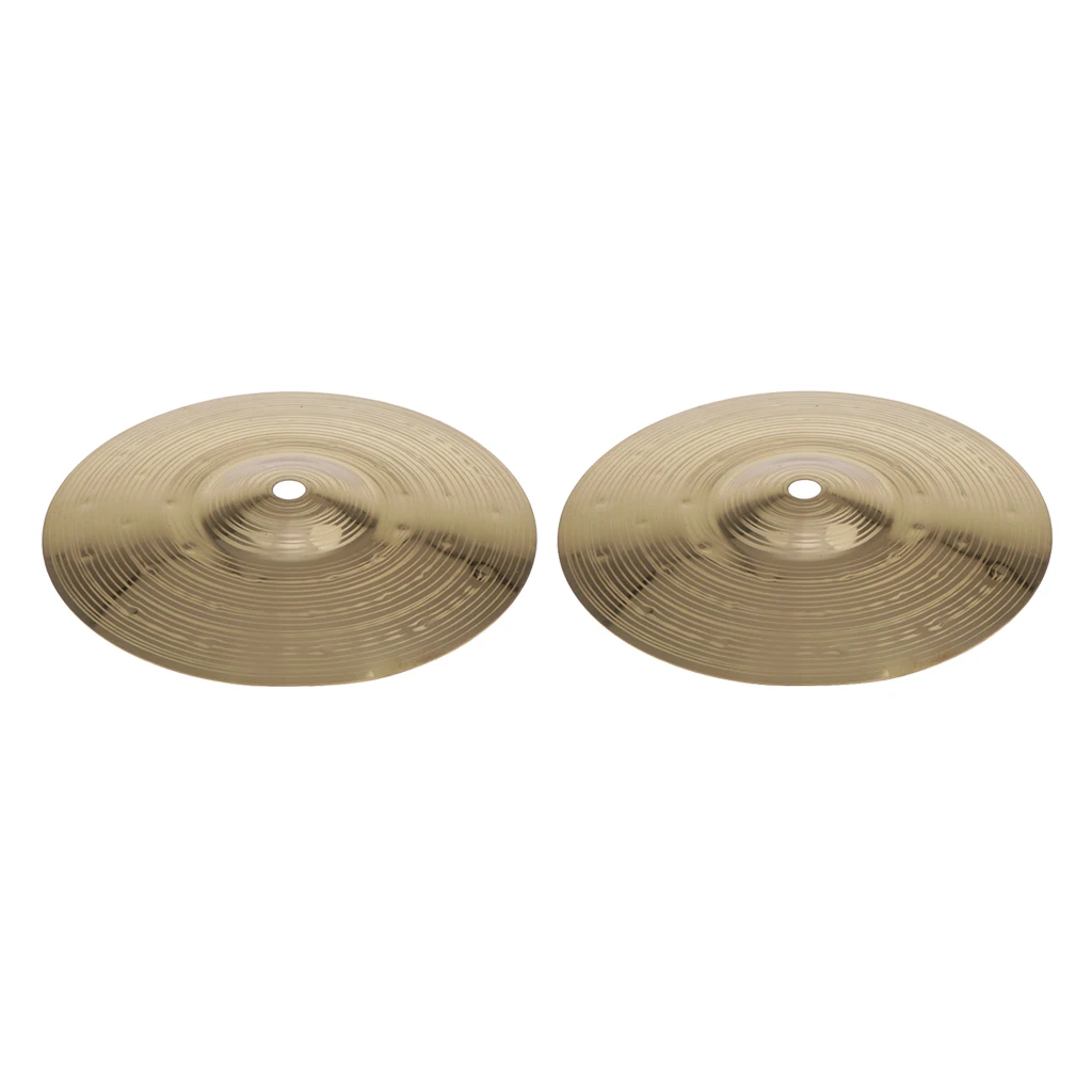 2 шт латунных сплавов брызг авария Cymbal Hi Hat Cymbals для барабанного набора 8 дюймов