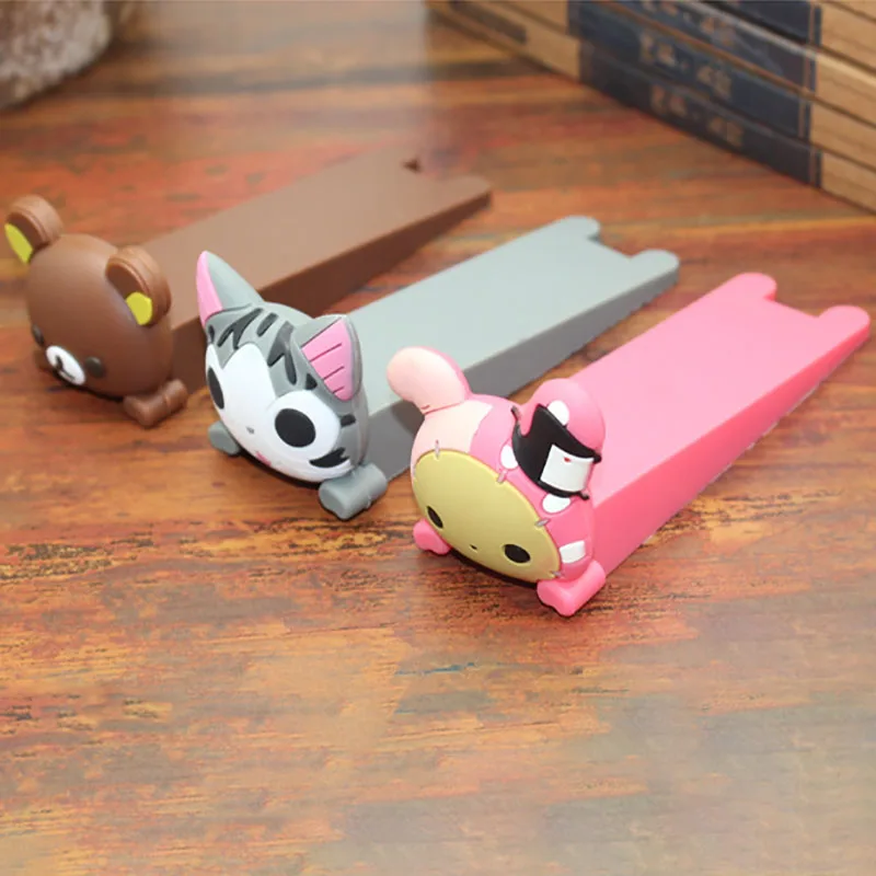 

1Pcs Cute Cartoon Door Stopper Baby Safety Protector Slip Resistant Silicone Figure Wedge Door Jam Catcher Block
