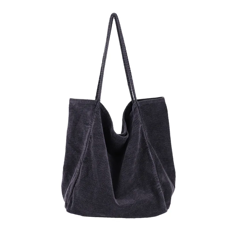 

Fashion Women's bag winter new Handbags Shoulder bag Corduroy Large Capacity Female Big Tote Folding Shopping Bags Thin Strap