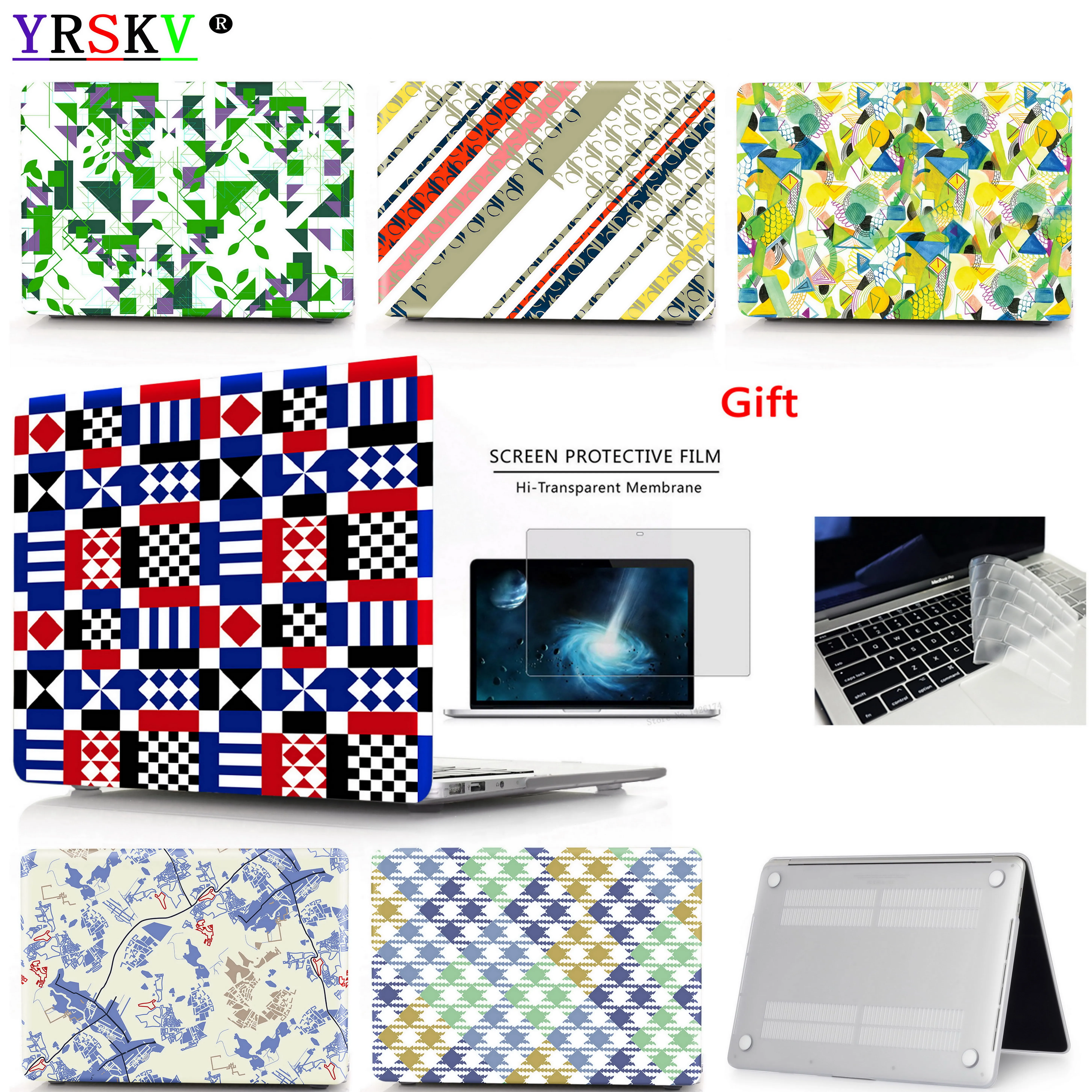 3d геометрический чехол для Apple Macbook Air Pro Retina 11 12 13 15 дюймов 3 4 A1932 + подарок|Сумки и