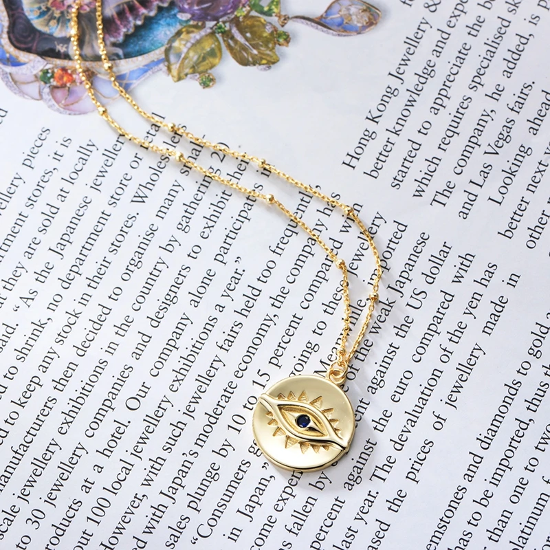 Женское ожерелье из серебра 925 пробы с цирконом|Ожерелья| |