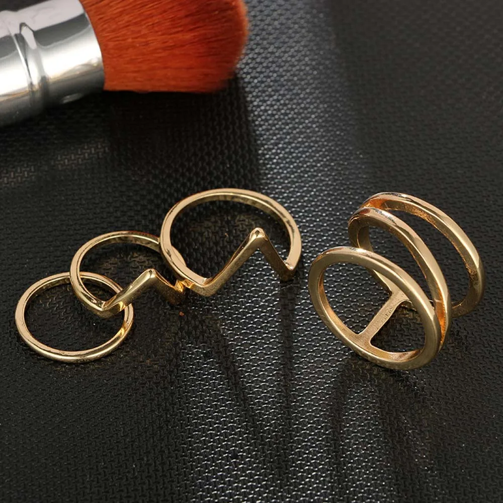 Набор колец для мужчин и женщин 5 шт./компл. | Украшения аксессуары