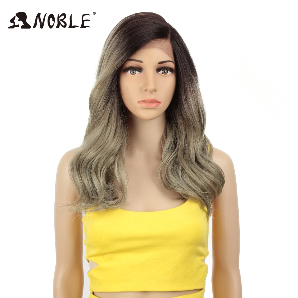 

Noble Synthetic Wig 20 Inch Long Wavy Ombre Blond Wig Cosplay Wig Heat Resistant Wigs for Black Women Synthetic Lace Wig