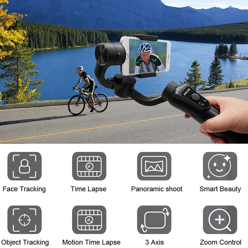 3-осевой Ручной Стабилизатор KEELEAD Bluetooth видеозапись Vlog живой фокус Натяжной зум