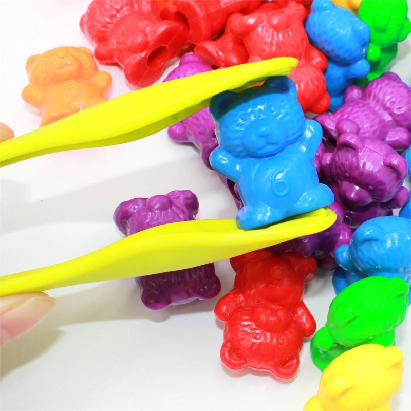 1 набор счетные медведи штабелирование чашек-Монтессори сенсорные игрушки