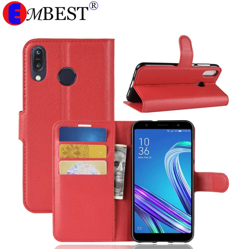 Для ASUS Zenfone Max M1 ZB555KL чехол противоударный роскошный кожаный TPU для