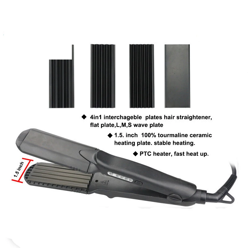 4 в 1 бигуди для волос отрицательные ионы выпрямитель Сменные пластины