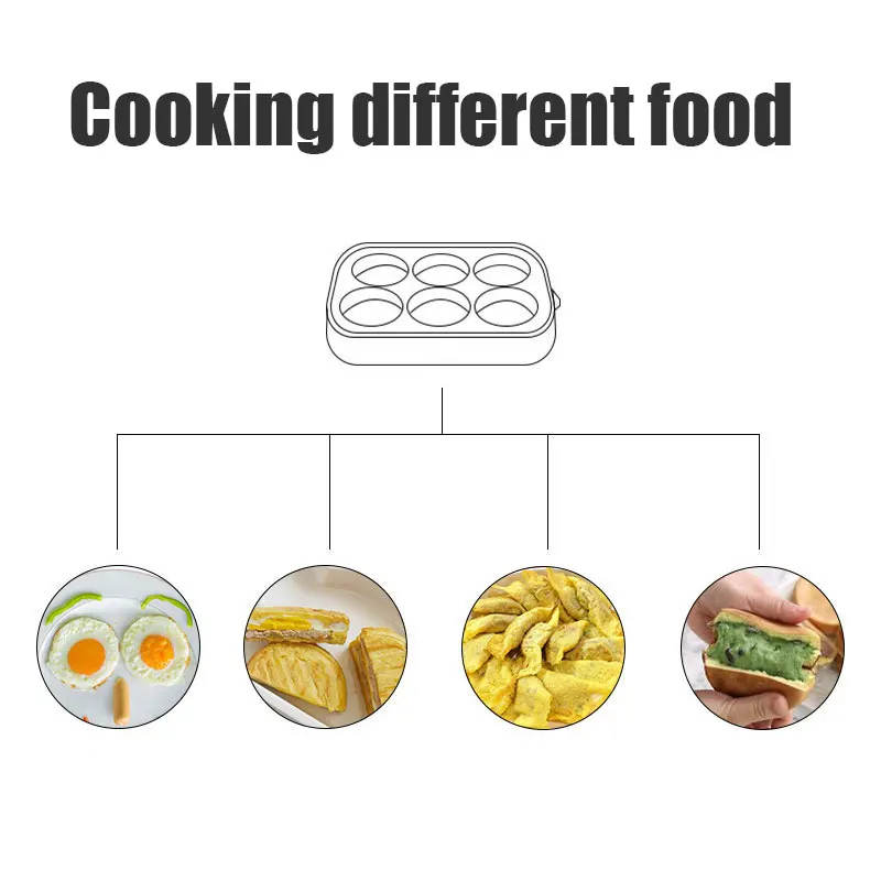 

Electric Eggs Roasted Hamburger Machine Red Beans Cake Crepe Maker MINI Pie Pancake Baking Fried Egg Omelette Frying Pan EU