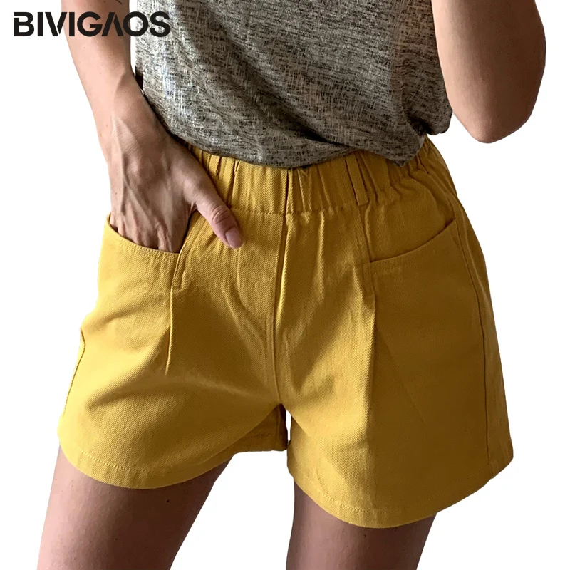 BIVIGAOS 2019 новые летние Мода и досуг женские Хлопковые Бриджи Корейская высокая