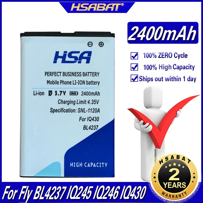 2400mAh BL4237 мобильный телефон аккумулятор для Fly IQ245 IQ246 IQ430 телефон|mobile phone battery|battery