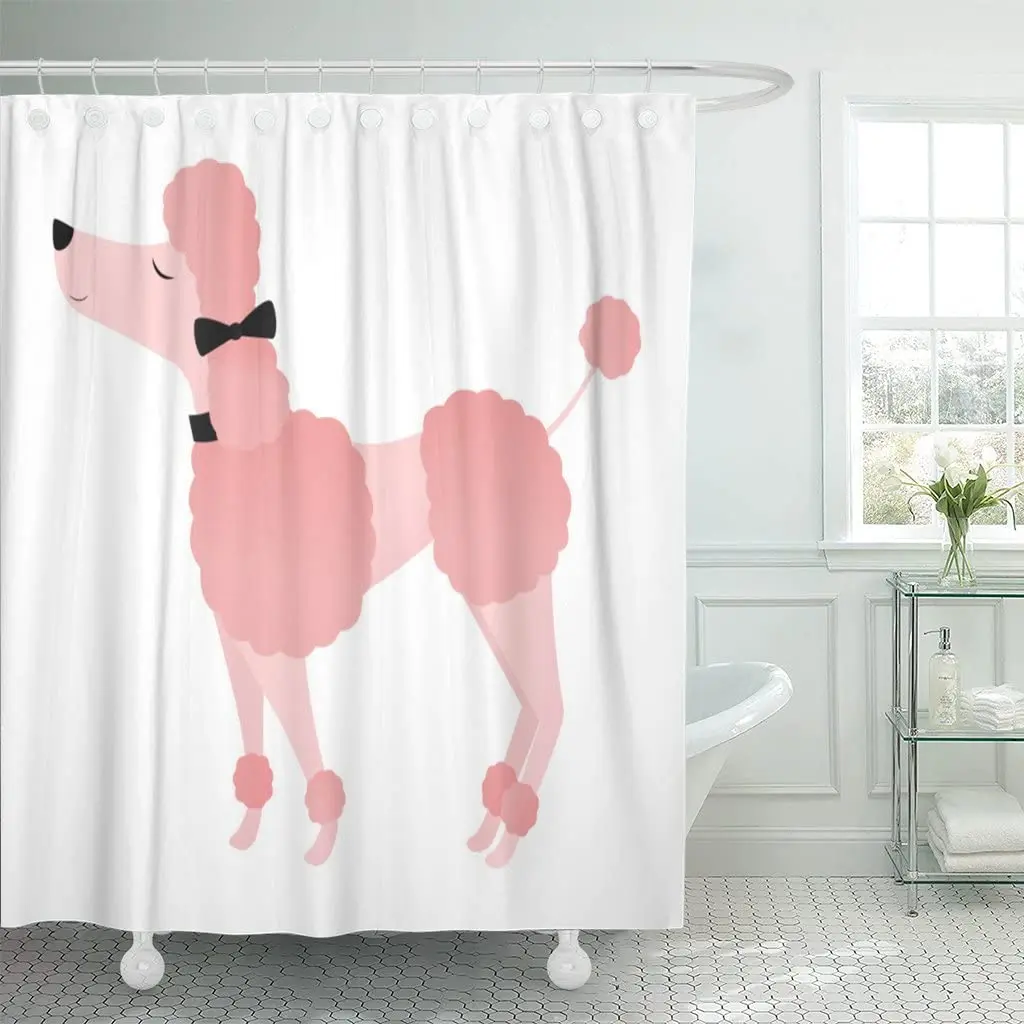 Собака шикарного зеленого и розового цвета с рисунком пуделя для женщин принтом