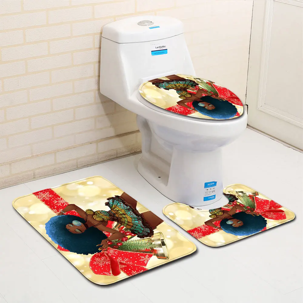 Zeegle Африке Для женщин коврик для ванной комнаты Набор 3 шт. ванная комната туалет