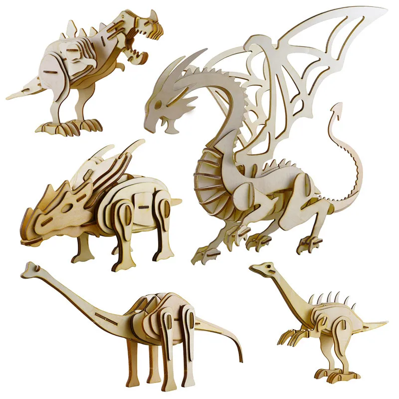 Деревянный 3D пазл с лазерной резкой сделай сам набор для сборки деревянных