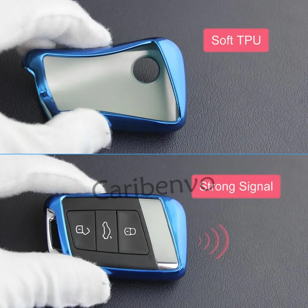 Чехол для автомобильного ключа Aurora Blue хорошего качества чехол Volkswagen B8 Passat Jetta Atlas