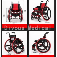 free shipping fashion aluminum alloy folding sports and leisure wheelchair