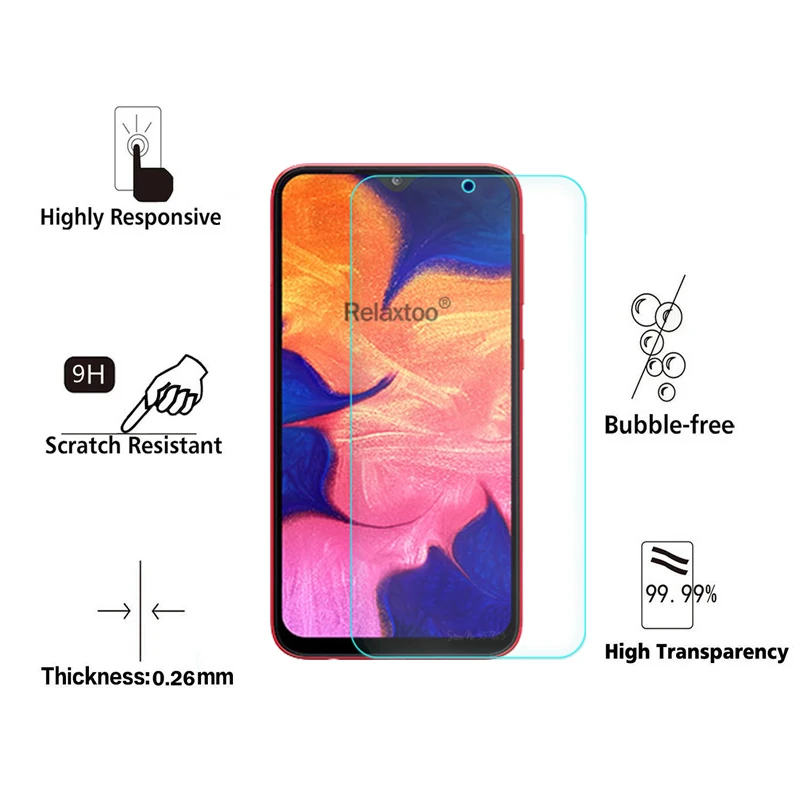 Закаленное стекло для samsung Galaxy a10 2 шт./лот Защитная пленка экрана a 10 a105 105F|Защитные