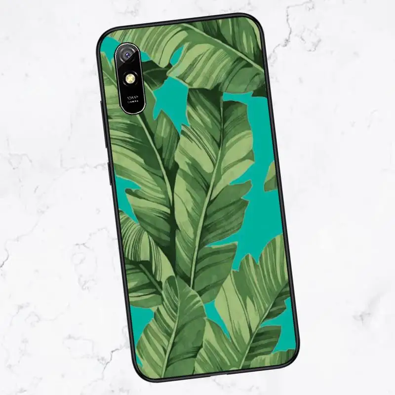 

Summer Banana Leaf Phone Case For Xiaomi Redmi 4x 5 plus 6A 7 7A 8 mi8 8lite 9 note 4 5 7 8 pro