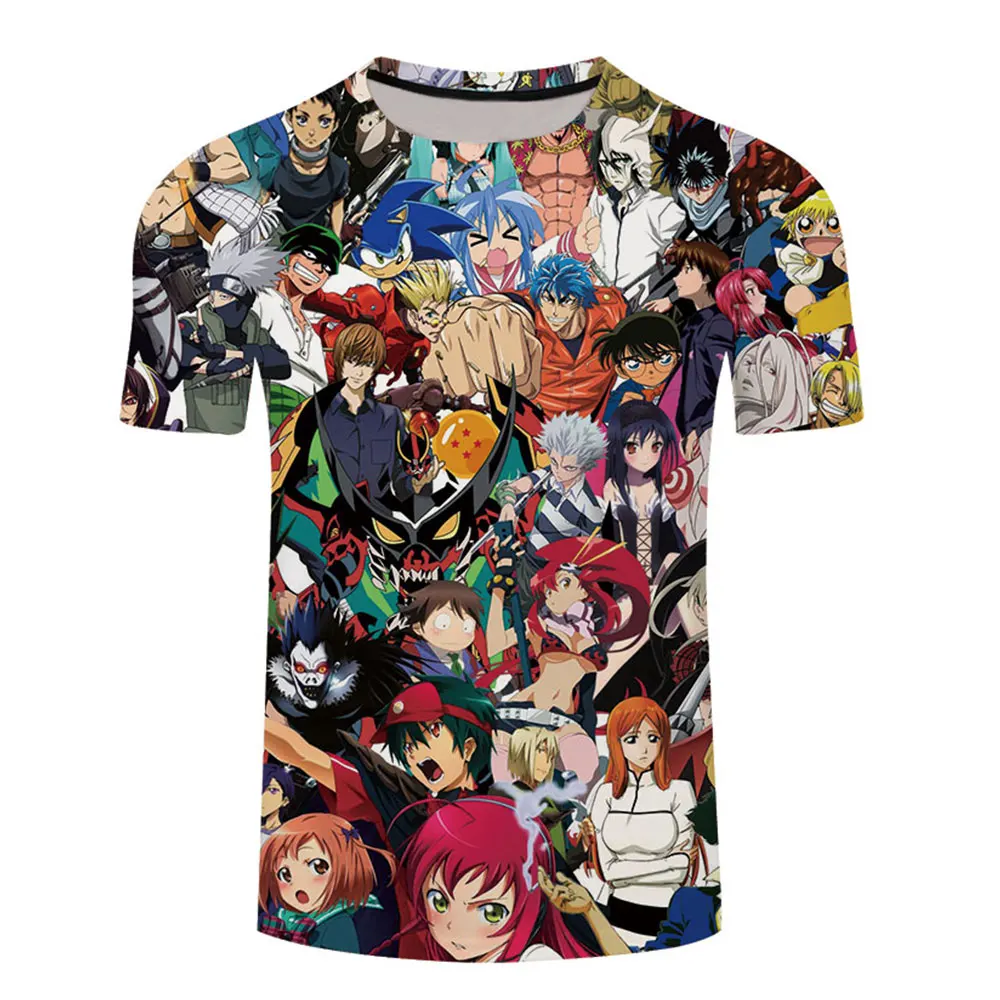 

2021 Summer Men T-shirt 3D Printed Cartoon Tshirt Casual Tops Fashion Women Anime T shirt Funny Streetwear Hip-hop Short Sleeve