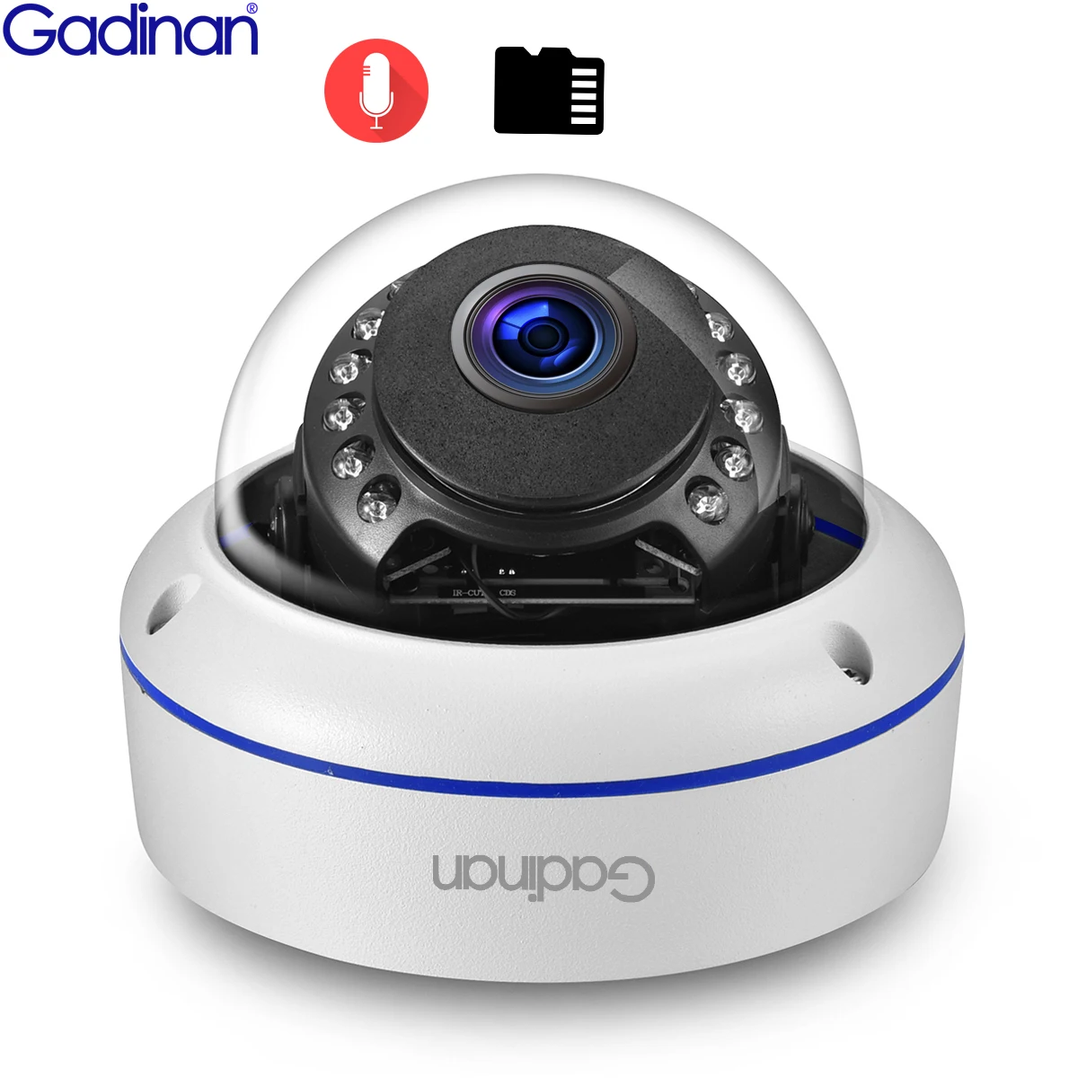 Купольная IP камера видеонаблюдения Gadinan Super HD 5 Мп 3 2 МП 1080P H.265X со слотом для SD