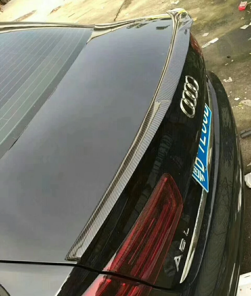 For Audi A6 C7 Spoiler 2012-2018 High Quality Carbon Fiber Rear Trunk Roof Wing Car Styling | Автомобили и мотоциклы