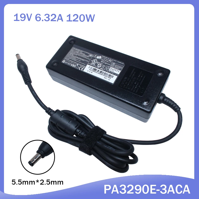 

19V 6.3A 120W laptop AC power adapter charger for Toshiba PA3717E-1AC3 PA3290E-3ACA PA3290U-3AC3 PA3717U-1ACA PA5083A-1AC3