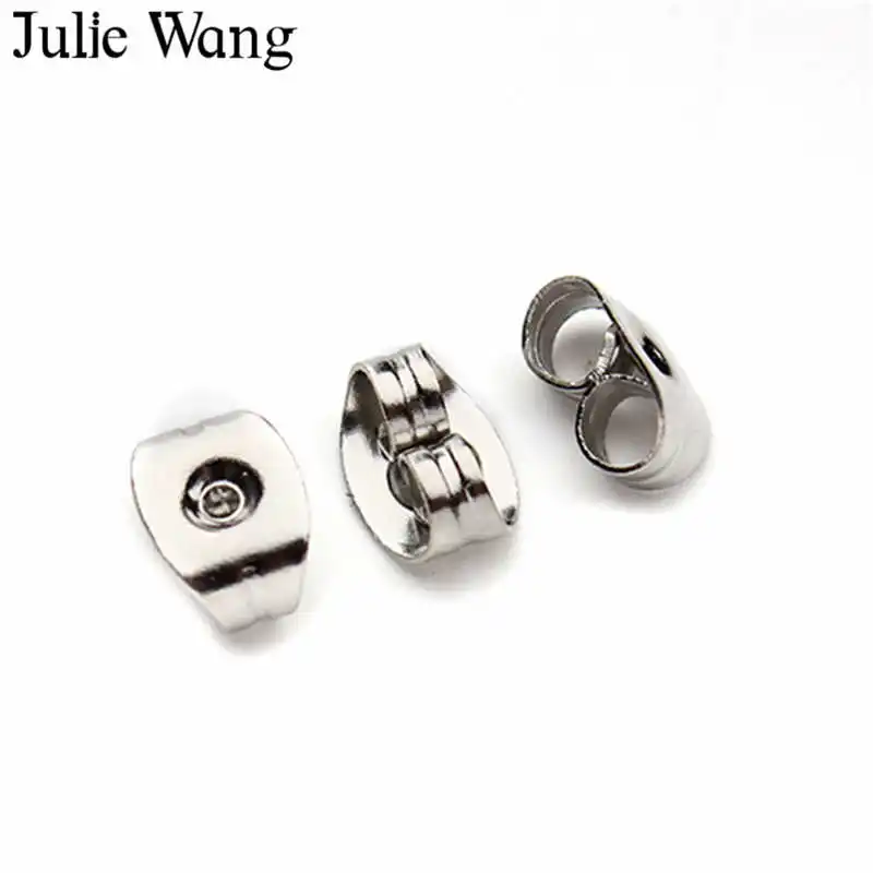 50 шт. застежки для сережек гвоздиков из нержавеющей стали|Ювелирная фурнитура и